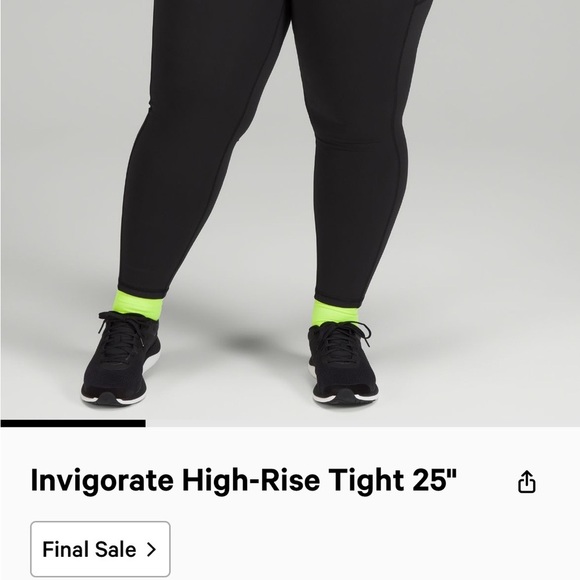 Lululemon Invigorate High-Rise Tight 25", size 18, WORN ONCE! - Picture 2 of 13